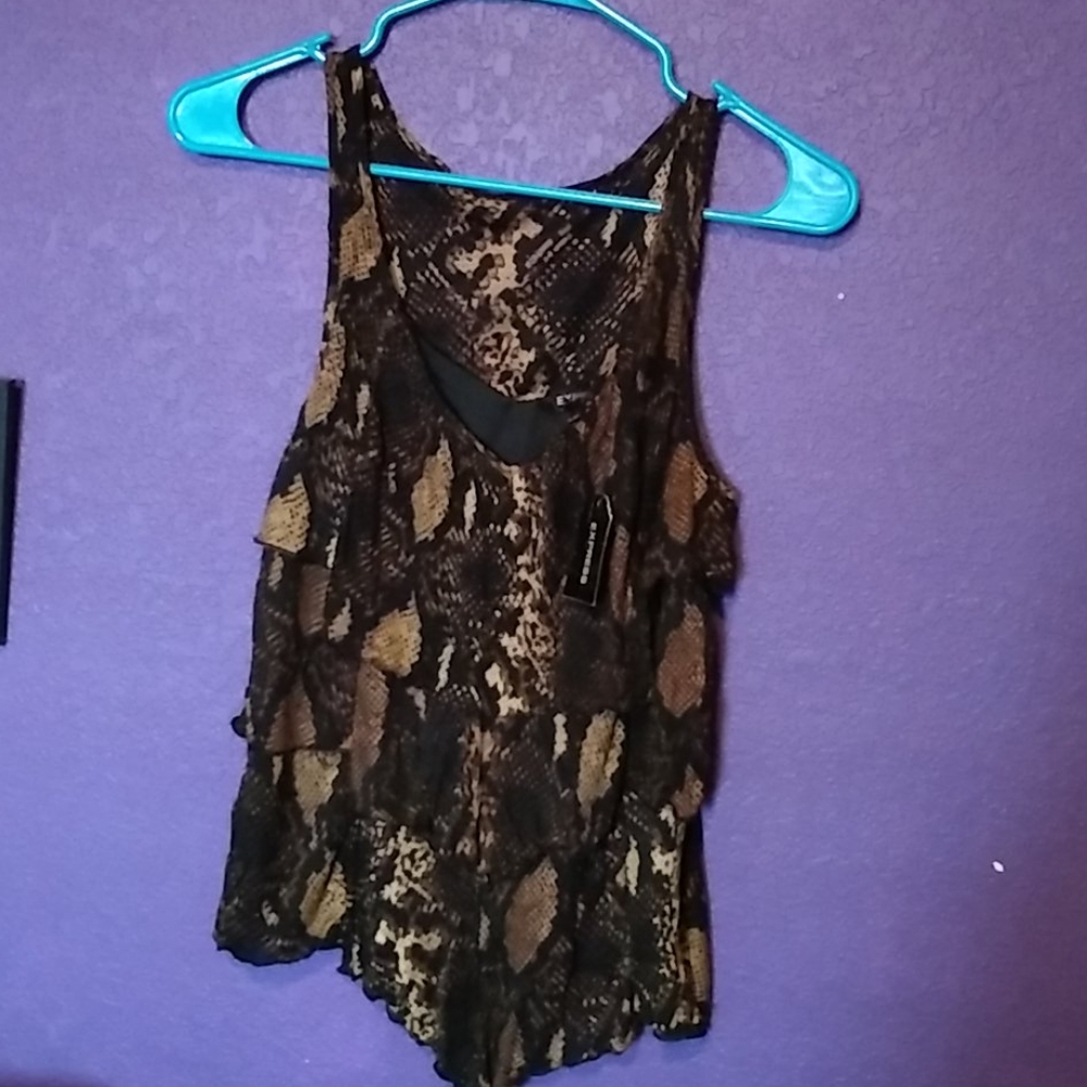 Express S NWT snakeskin print blouse